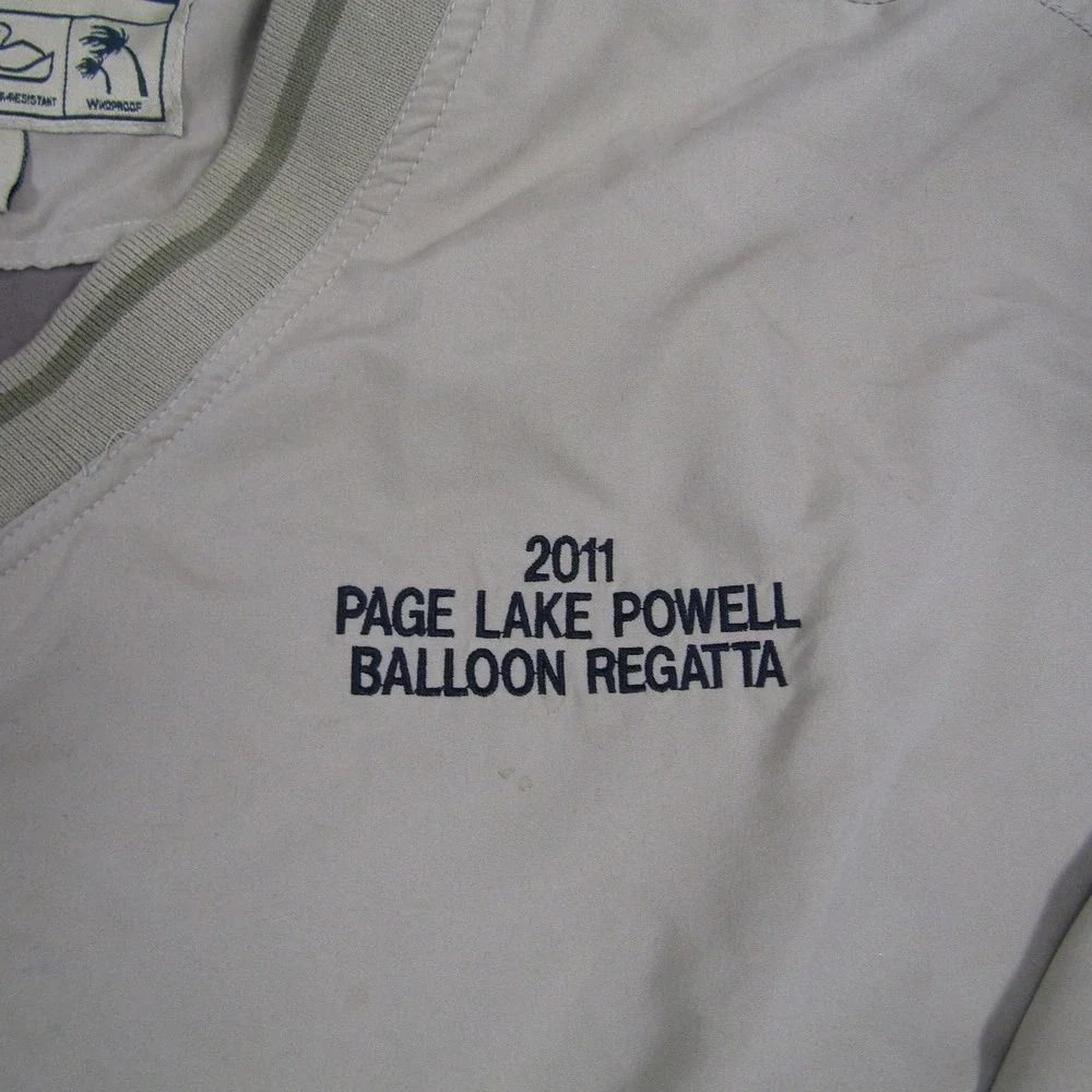 WearGuard Jacket Mens XL Green Pullover Windbreaker‎ Lake Powell Hot Air Balloon